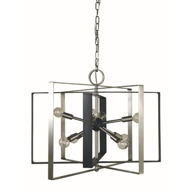 Interstellar 8 Light Medium Chandelier by Framburg - L1096 BN/MBLACK