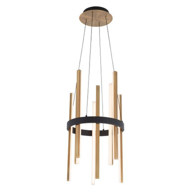 Harmonix 1 LED Light Small Chandelier by Modern Forms - PD-87914-BK/AB