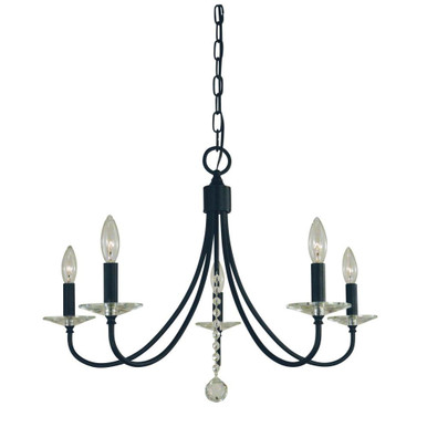 Ashley 5 Light Medium Chandelier by Framburg - L1165 MBLACK