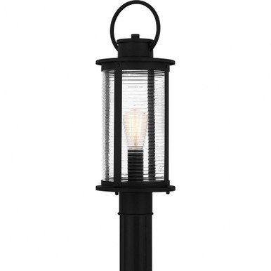 Tilmore 1 Light Outdoor Post Lantern 20.25 x 7.5 In by Quoizel   - TLM9007MBK