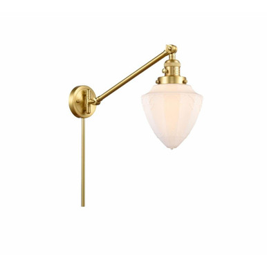 Bullet 1 Light Swing Arm Wall Sconce 15.75 Inch Tall by Innovations - 237-SG-G661-7