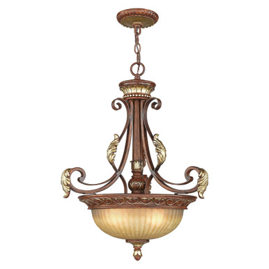 Villa Verona 3 Light Large Inverted Pendant by Livex - 8567-63