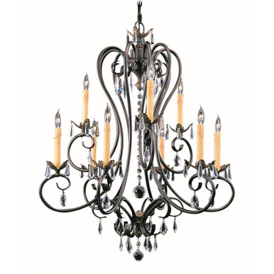 Liebestraum 9 Light Large Crystal Chandelier by Framburg - 9909 MB