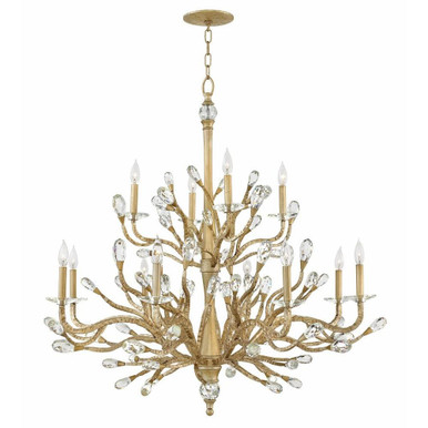 Eve 12 Light Oversized 2 Tier Foyer Chandelier by Fredrick Ramond - FR46810CPG