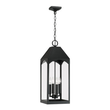 Burton 4 Light 9.75 Inch Wide Outdoor Semi Flush Mount by Capital - 946342BK