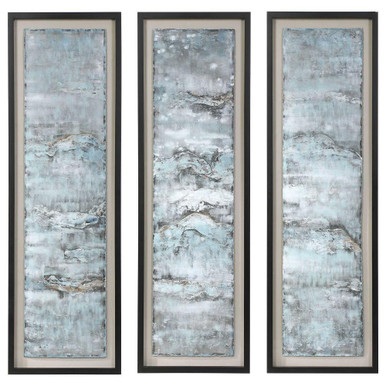 Ocean Swell 65.7 Inch Metal Art (Set of 3) by Uttermost - 35374