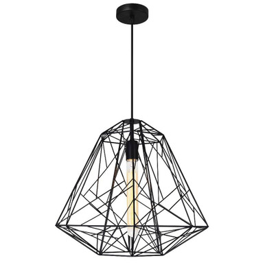 Bagheera 1 Light Small Caged Chandelier by CWI - 9625P20-1-101