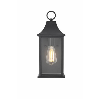 Shepard 1 Light Outdoor Wall Sconce 14.5 Inch Tall X 6 Inch Wide by Elegant - OD503W15BK