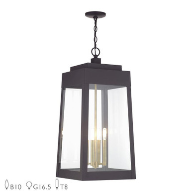 Oslo 4 Light Medium Outdoor Pendant by Livex - 20863-07