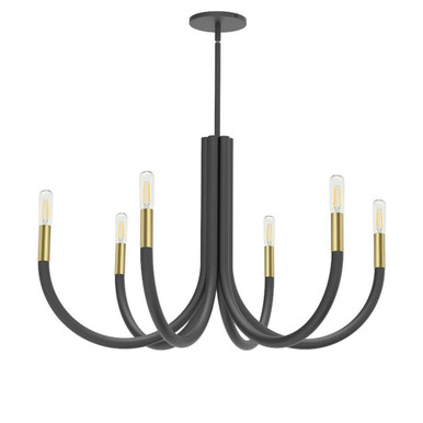 Wand 6 Light Large Chandelier by Dainolite WAN-286C - WAN-286C