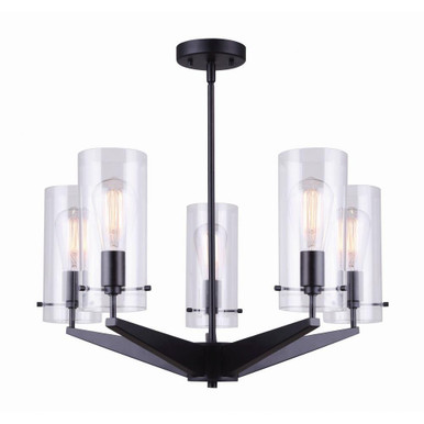 Joni 5 Light Medium Chandelier by Canarm - ICH759A05BK