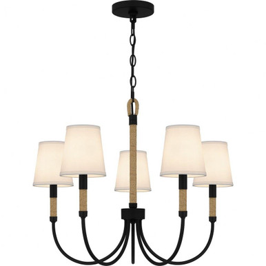 Bayside 5 Light Medium Chandelier by Quoizel - BYL5025MBK