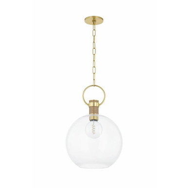 Catrine 1 Light Medium Pendant 22.75 Inch Tall by Mitzi - H933701L-AGB