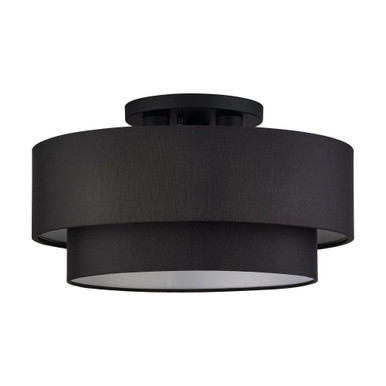 Bainbridge 3 Light Large Semi Flush Mount 10.25 X 18 Inch Wide by Livex - 50267-04