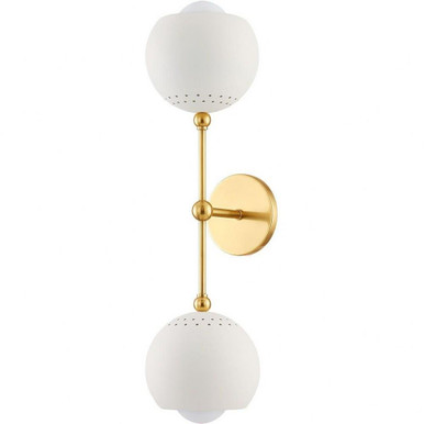 Saylor 2 Light Wall Sconce by Mitzi - H832102-AGB/SCR