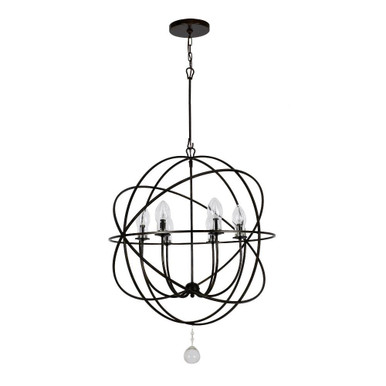 Solaris 6 Light Outdoor Sphere Chandelier by Crystorama - sol-9328-eb