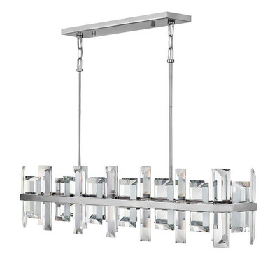 Odette 8 Light Oversized Linear Chandelier by Fredrick Ramond - FR39216PNI