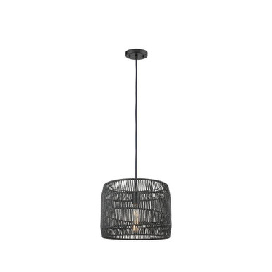 Elwood 1 Light Cord Hung Pendant 10.38 and 13.75 Inch Wide by Innovations - 684-1P-BK-14NT