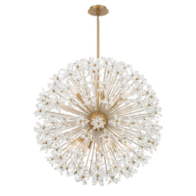 Adley 12 Light Chandelier 33.75 Inch Tall and 34 Inch Wide by Crystorama - ADL-512-AG-CL