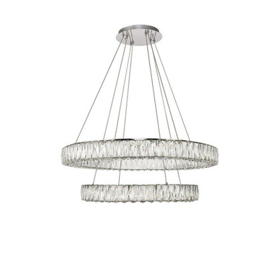 Monroe 31.5 Inch 0.23W 1 Led Chandelier by Elegant  - 3503g32c