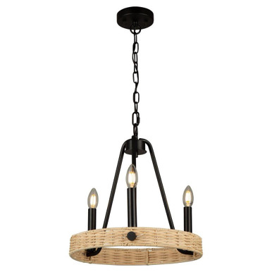 Perris 3 Light Mini Chandelier by Artcraft - AC11713BK
