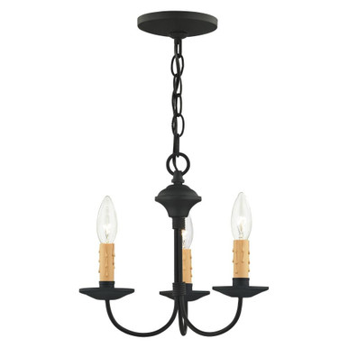Heritage 3 Light Mini Candle Style Chandelier by Livex - 4453-04