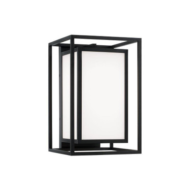 Aiden 1 Light Outdoor Wall Lantern 9 Inch Wide by Capital - 953111BK