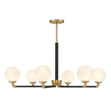 Dresden 6 Light Chandelier 19 Inch Tall and 39 Inch Wide by Savoy House - L1-9606-6-143