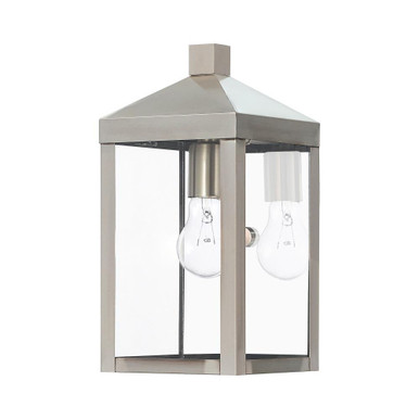 Nyack 1 Light Clear Glass Outdoor Wall Lantern 12.75 In Tall by Livex - 20582-91