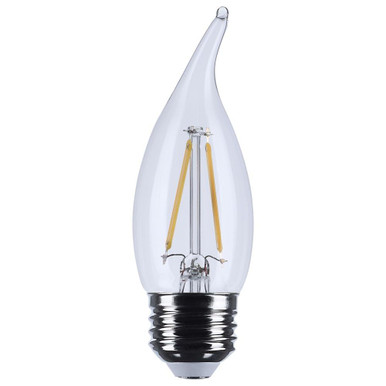 3W 3000K CA10 LED Medium Base Replacement Bulb 4.33 Inch Length by Satco - S12510