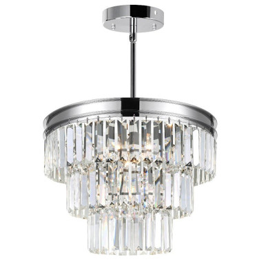 Weiss 5 Light Small Chandelier by CWI - 9969P18-5-601