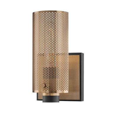 Pilsen 1 Light Wall Sconce 8.5 Inch Tall by Troy - B6871-SFB/PBR