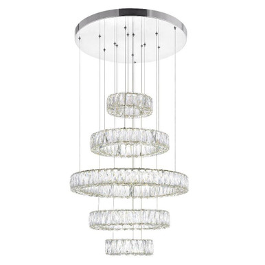 Madeline LED Cascade Medium Chandelier by CWI - 1044P24-601-R-5C