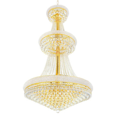 Empire 34 Light Chandelier with Gold Finish by CWI  - 8001P36G