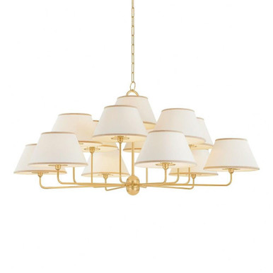Durland 13 Light Chandelier 25.75 Inch Tall X 55 Inch Wide by Hudson Valley - 7413-AGB