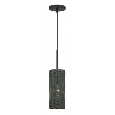 Weavington 1 Light Mini Pendant 23 Inch Tall and 5.13 Inch Wide by Livex - 60040