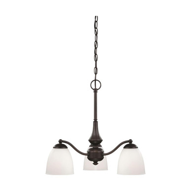 Patton 3 Light Chandelier (Arms Down) 21 Inch Wide by 19 Inch High by Nuvo - 60/5142