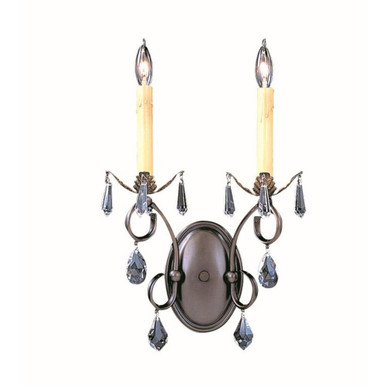 Liebestraum 2 Light Wall Sconce 18.5 Inch Tall by Framburg - 9902 MB