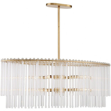 Bleecker 8 Light Oversized Oval Chandelier by Crystorama - 398