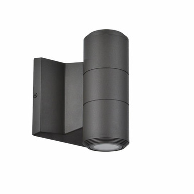Olivette 2 Light Outdoor Wall Mount 6.5 Inch and 4.5 Inch Wide by Dainolite - OVT-2W-MB