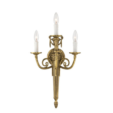 Loxley 3 Light Wall Sconce 21.5 Inch Tall and 12.75 Inch Wide by Crystorama - 663-MB