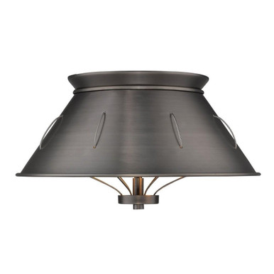Whitaker 2 Light 14 Inch Wide Flush Mount by Golden - 7917-FM AS