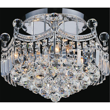 Amanda 4 Light 16 Inch Wide Flush Mount by CWI - 8421C16C
