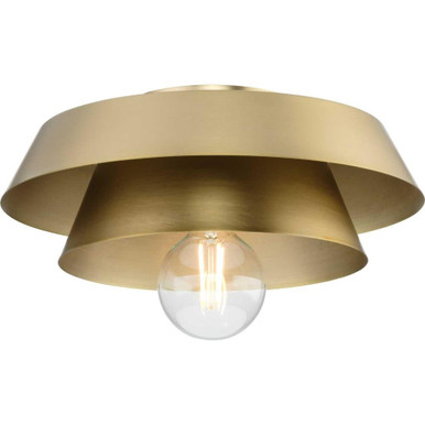 Korwa 1 Light Flush Mount 4.63 Inch Tall and 12.39 Inch Wide by Progress - A350004-191