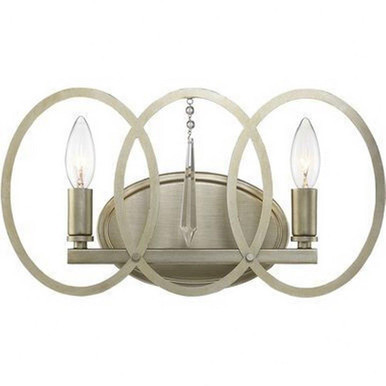 Hutton 2 Light Bath Vanity 8.5 Inch X 15.5 Inch Wide by Designers Fountain - 94402-SG