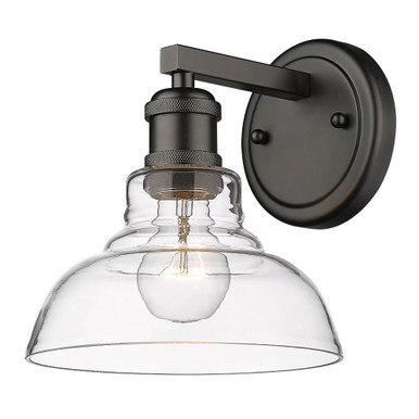 Carver 1 Light Vanity Light by Golden - 0305-BA1 BLK-CLR