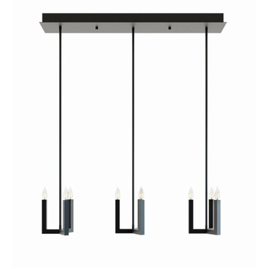 Grace 3 Light Mini Linear Pendant by AFX - GRCP07CBBKLNR3