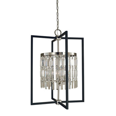 Hannah 5 Light Dining Chandelier 32 x 23 Inches by Framburg  - 5332 BN/MBLACK