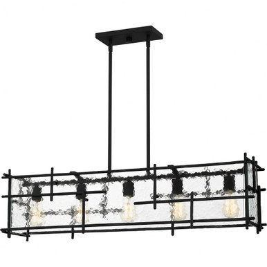 Daphne 5 Light Oversized Linear Chandelier by Quoizel - DPN538MBK
