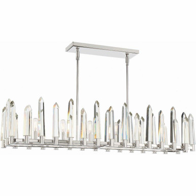 Watson 6 Light Oversized Linear Chandelier by Crystorama - wat-b2006-pn